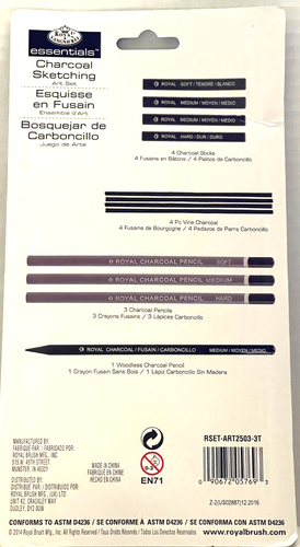 Royal Langnickel Essentials 13 Piece Charcoal Sketching Art Set - Picture 2 of 2