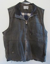 Cody James Western Vest Distressed Mens 2XL Brown Pockets Flannel Lining Outdoor
