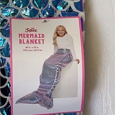 Justice Mermaid Shimmer Fin Blanket Size 60in. x 25in
