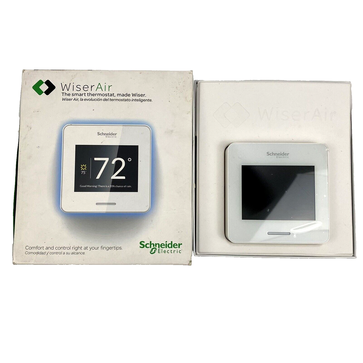 Schneider Electric Wiser Air Touchscreen Home Wifi Smart Programmable  Thermostat