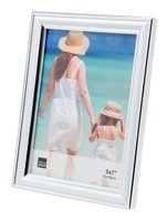 Kiera Grace Avery Picture Frame, 5 By 7 Inch, White With Silver Lining Kiera Grace Avery Picture Frame, 5 By 7 Inch, White With Silver Lining