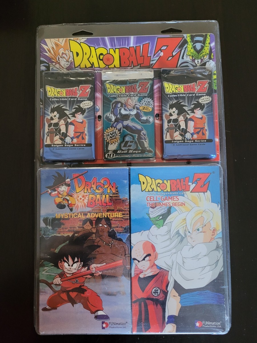 DBZ VHS Box Set 6 Sealed Dragonball Score Booster Packs Cell