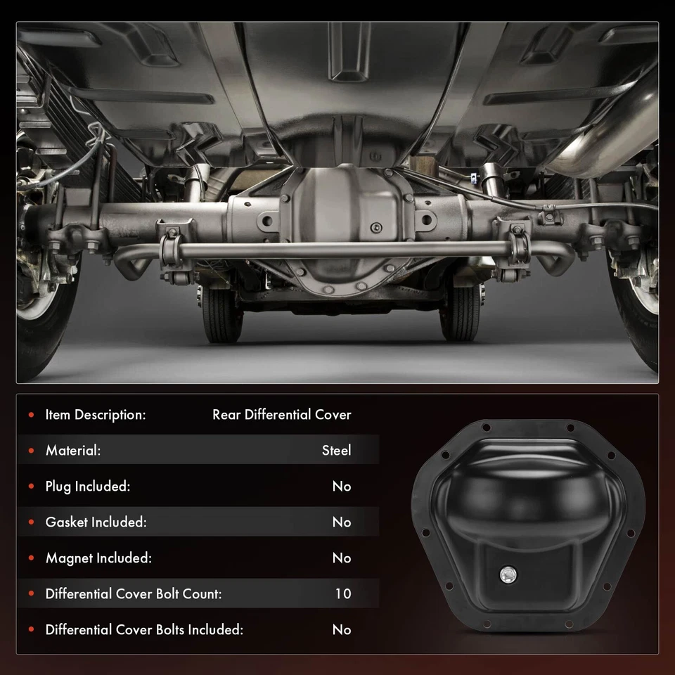 Rear Differential Cover for Ford E-150 E-250 09-14 E-350 Super Duty 2005-2019 - Image 2 of 4