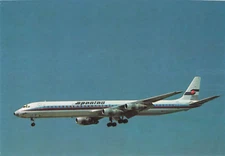 Postcard Airline SPANTAX Douglas DC8-61 Moskal Cards CC7.