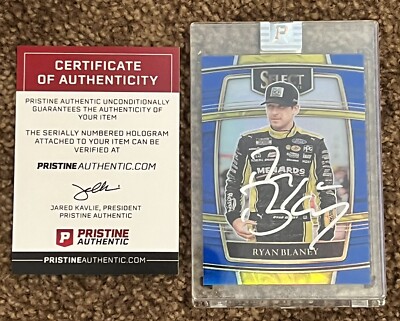 RYAN BLANEY  Signed 2022 Panini  Prizm Select NASCAR  PA COA #11/199 Penske