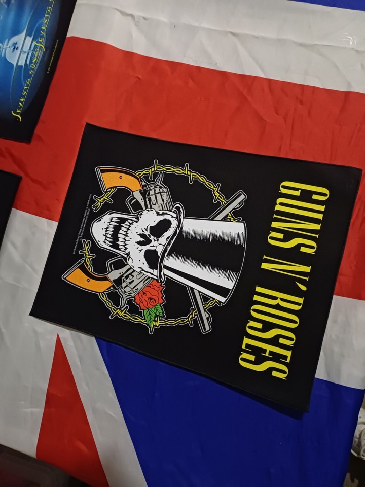 Guns N Roses Patch SKULL & GUNS Backpatch eBay
