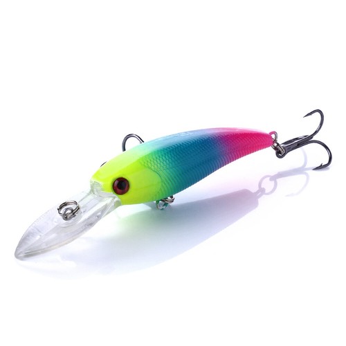 HENGJIA 8pcs 9cm/8.3g Leurre Minnow Poisson Nageur Crankbait Truite Hameçon - Photo 10/10