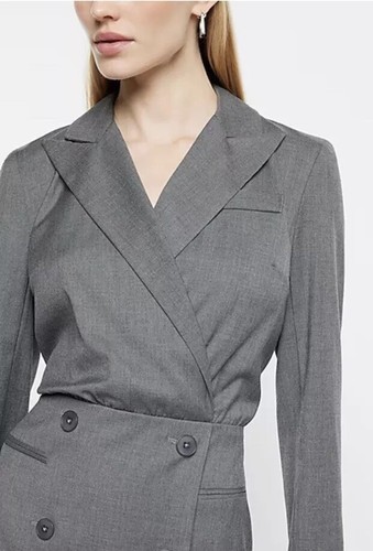 New Express Double Breasted Wrap Mini Blazer Dress Size 12 - Picture 6 of 7