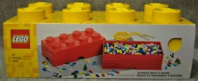 Lego 4004 Stapelbare Aufbewarungsbox mit 8 Noppen gelb leer Storage Brick Neu - Bild 1 von 2