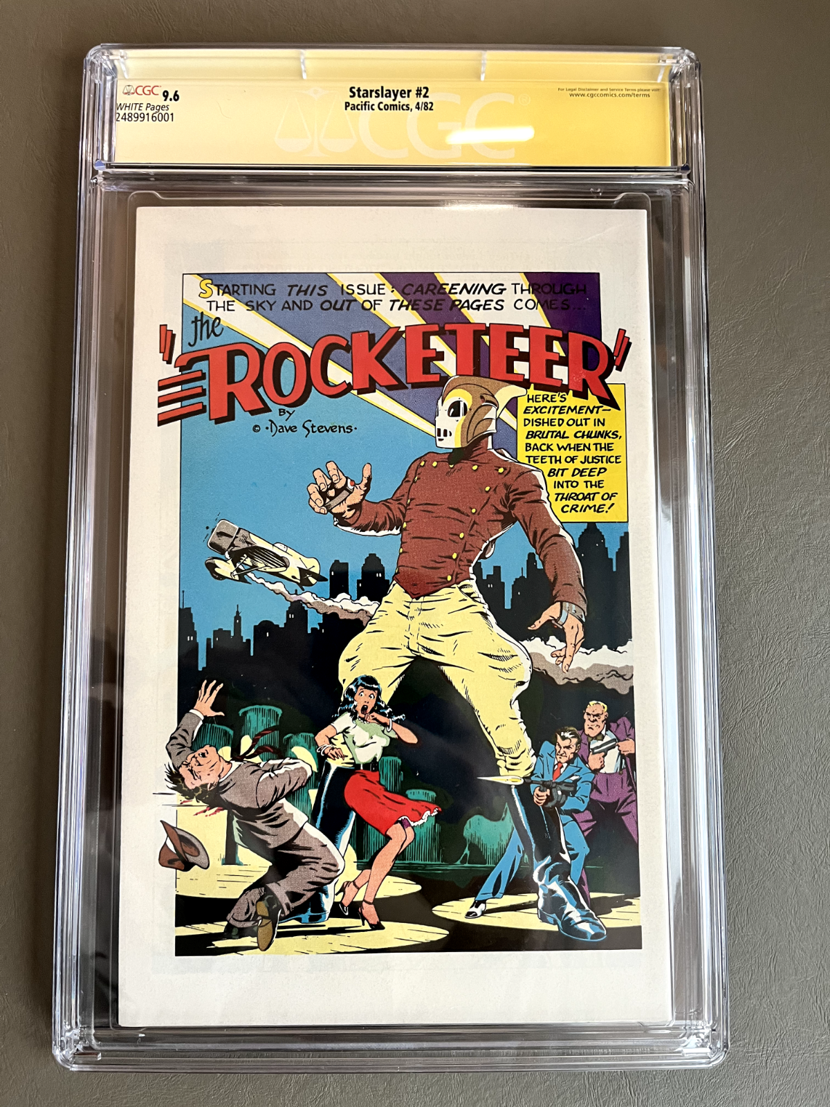 STARSLAYER #2 - CGC 9.6 Signed Mike Grell - 1st App ROCKETEER! - Disney ...