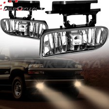 For 99-02 Chevy Silverado 00-06 Suburban Tahoe Bumper Front Lamps Fog Lights