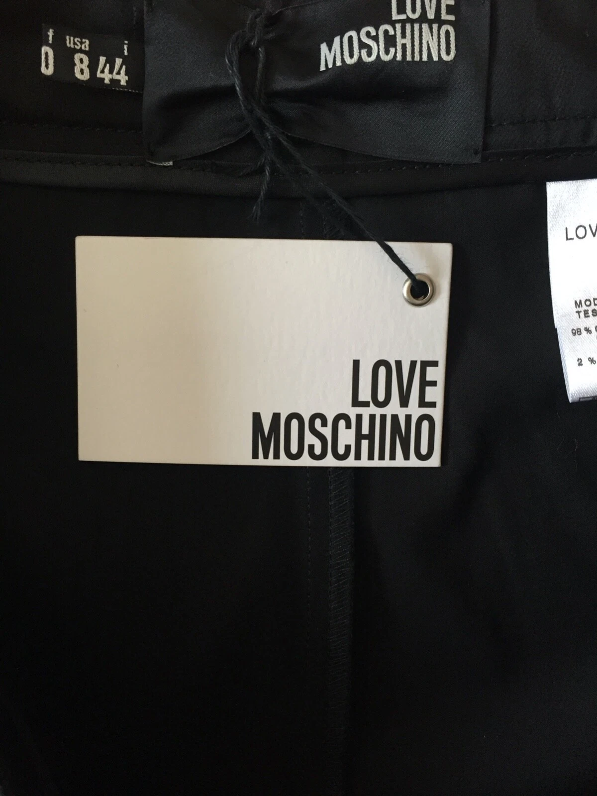 Love Moschino pantaloni abiti cotone nero taglia USA 8 euro 44