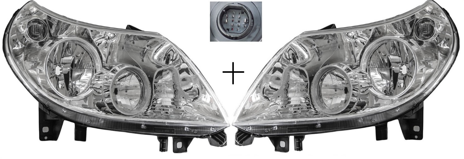 Phare avant gauche et droite H1 H7 avec moteur pour Citroën Jumper 2006-2010