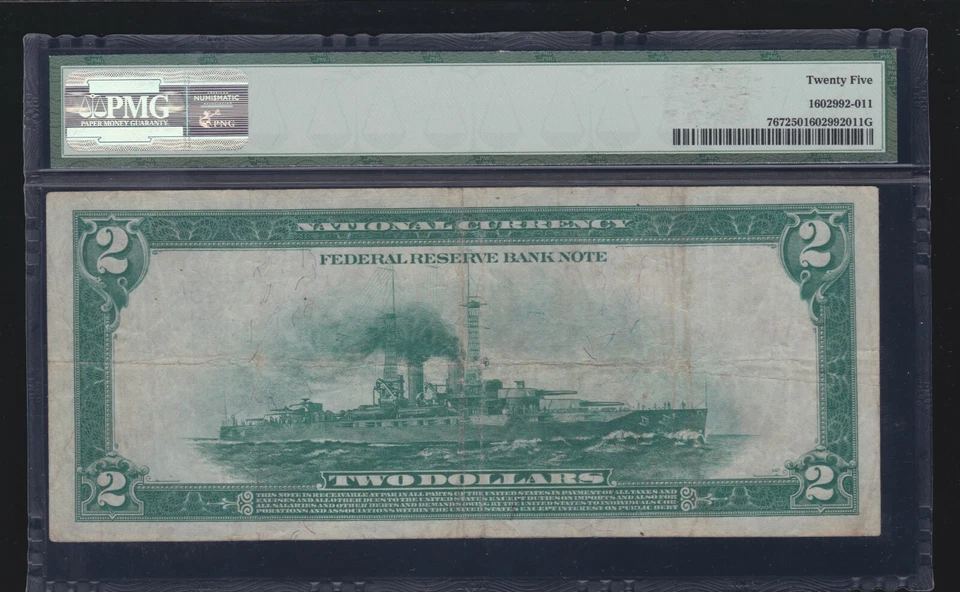 US 1918 $2 FRBN Chicago Note FR 767 PMG 25 VF (-543) - Image 2 of 2