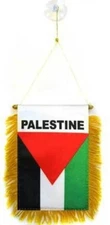 Palestine MINI BANNER FLAG GREAT FOR CAR & HOME WINDOW MIRROR HANGING 2 SIDE
