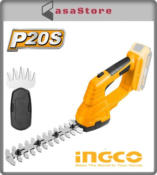 INGCO TAGLIASIEPI A BATTERIA 20V FORBICE CESOIA ELETTRICA DA GIARDINAGGIO