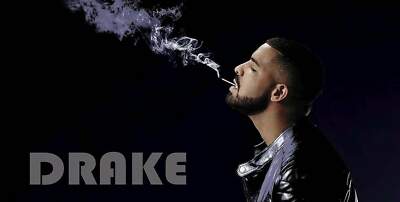 DRAKE ~ SMOKING ~ 24 X 12 POSTER