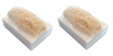 2 Bars Handmade Luffa Embedded Soap Lovespell Loofah Loofa Lufa Goats Milk Soft