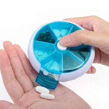 7-Day Pill Organizer Box - Compact Storage Dispenser for Easy Medication Managem