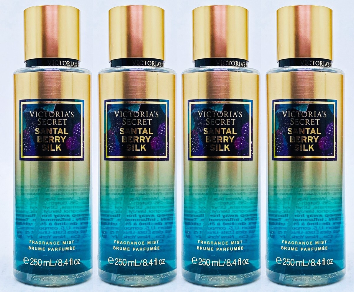 4 Victoria's Secret SANTAL BERRY SILK Fragrance Mist Body Spray
