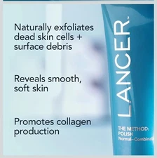 Lancer The Method Polish Face Exfoliator Scrub Normal-Combination Skin Exfoliate