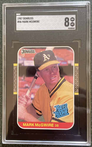 1987 Donruss #46 Mark McGwire Rated Rookie SGC 8 - Bild 1 von 2