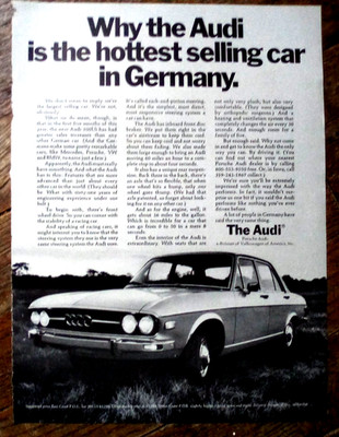 1971 Audi 100 LS Print ad