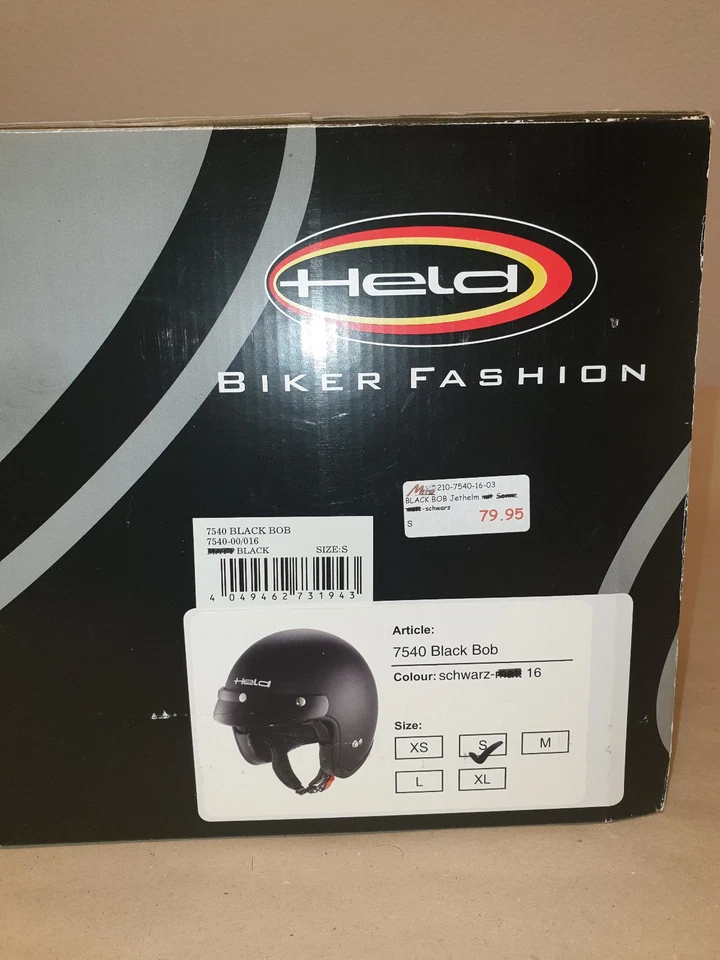 HELD Motorradhelm , Jet Helm , schwarz metallic , Größe S (55) - Bild 4 von 4