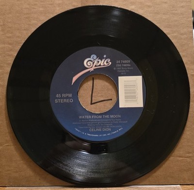 Celene Dion: Water From The Moon/Little Bit Of Love - VG+ | 1992 Pop Rock 45rpm