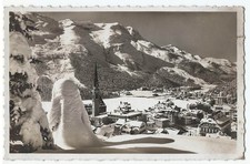 Saint Moritz Switzerland, Old PC, Alpine Resort Town, RPPC, 1937