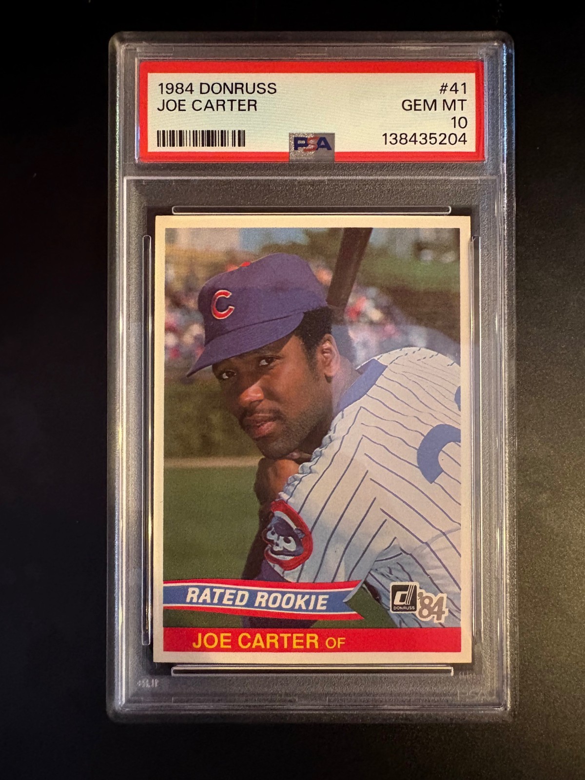 1984 Donruss Joe Carter Rated Rookie #41 PSA 10