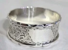 Antique sterling silver napkin ring. Birmingham 1907 . By T H Hazlewood & Co.