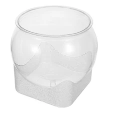 Tabletop Fish Tank: Clear Fish Bowl Vase - Round Shallow Planter - Aquatic