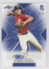 2021 Leaf Perfect Game National Showcase Blue 9/15 Stewart Puckett Auto 13u1