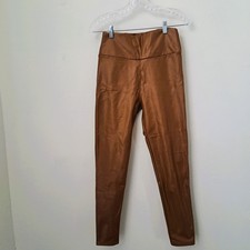 Rodeo Juniors Skinny Pant Faux Leather Brown Color Size M High Rise Pre-owned