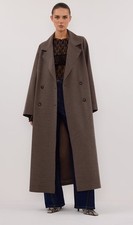 DISSH York Coffee Oversized Wool Blend Coat L...