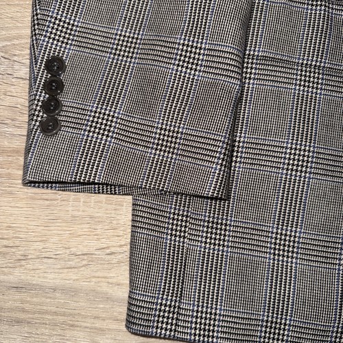 Traje Brooks Brothers de vellón dorado italiano pata de gallo seda cachemir para hombre 45R - Imagen 3 de 10