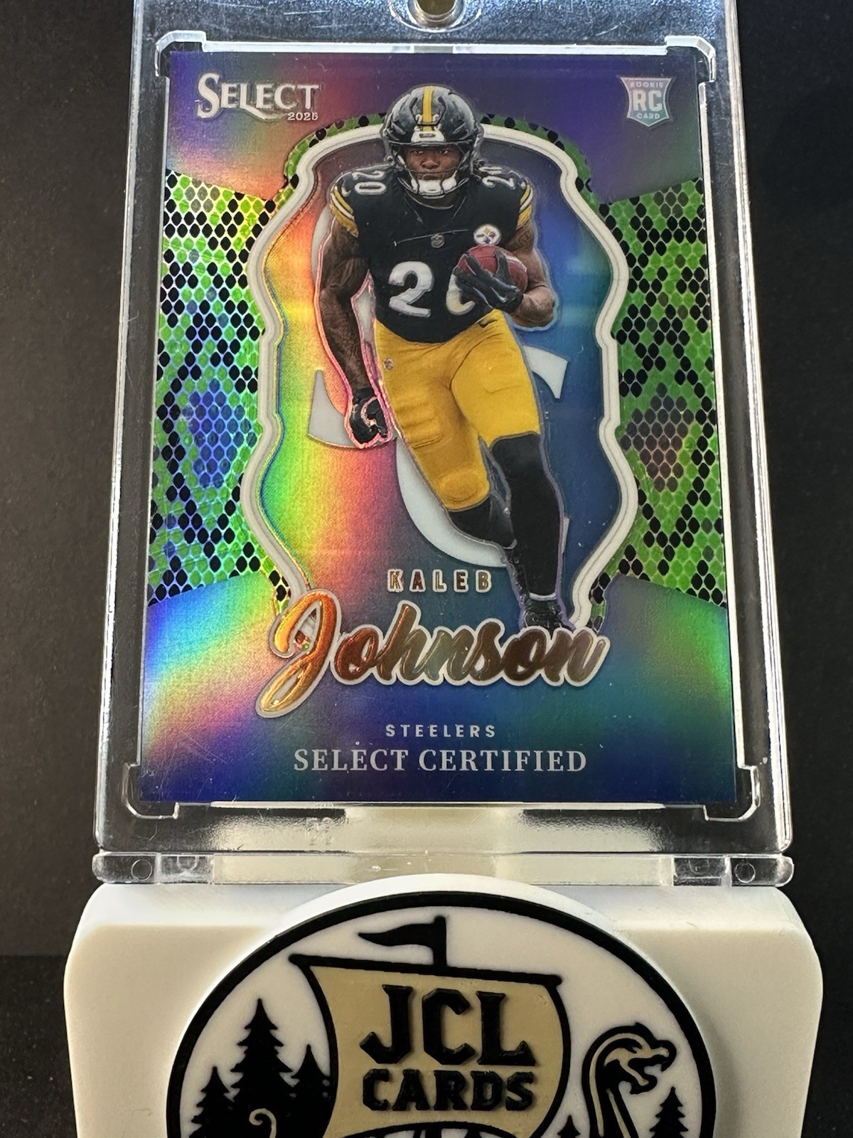 2025 Panini Select - Select Certified Rookie Kaleb Johnson #22 Snakeskin /2 (RC)
