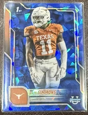 2025 Bowman Chrome U Sapphire • Colin Simmons • 1st  Sapphire 🔥 Texas
