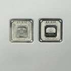 (LOT OF 2) Geiger 20g Fine .999 Silver Bar Schloss Guldengossa Germany 40g TOTAL