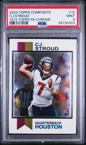 2023 Topps Composite CJ Stroud 1973 Topps FB Chrome Rookie #12 PSA 9 Mint