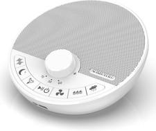 Portable White Noise Sound Machine with 18 Sleep Sounds, White,