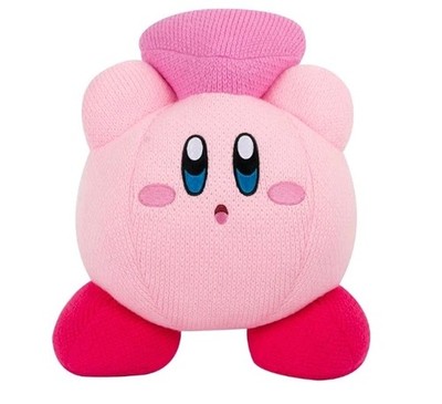 TOMY Nuiguru Knitted Kirby Plush - Kirby and Friend Heart Plushie - Squishy 15''