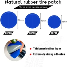 Tire Repair Patch kit, Rubber Tire Puncture Repair, round Car Truck bike -120PCS