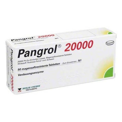 Pangrol 20000 magensaftresistente Tabletten · 50 St · PZN 04783192 516357