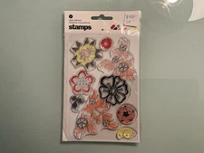 BasicGrey “Swiss Floral” Clear Stamps Set (New) 