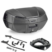 Givi Bauletto V49NB Schwarz 49LT + Halterungen Honda Cbf 600 S 2010 2011 2012