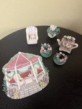 10 TEN miniature tea sets collectible