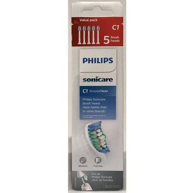 #ad 5 PACK SONICARE SIMPLY CLEAN REPLACEMENT TOOTHBRUSH HEADS SONIC CARE SIMPLYCLEAN $14.75