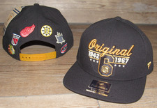 Fanatics Original 6 Black 1942 - 1967 Vintage Hockey Snapback Hat Cap Size Men's